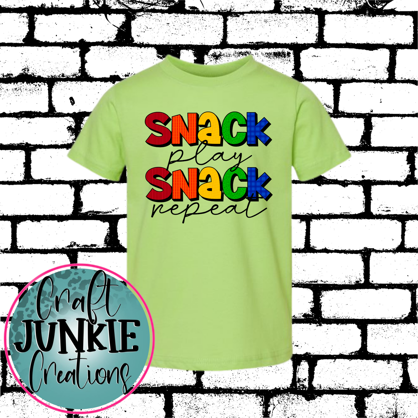 Snack play snack repeat Tee