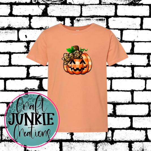 Pumpkin Bow Kids Tee