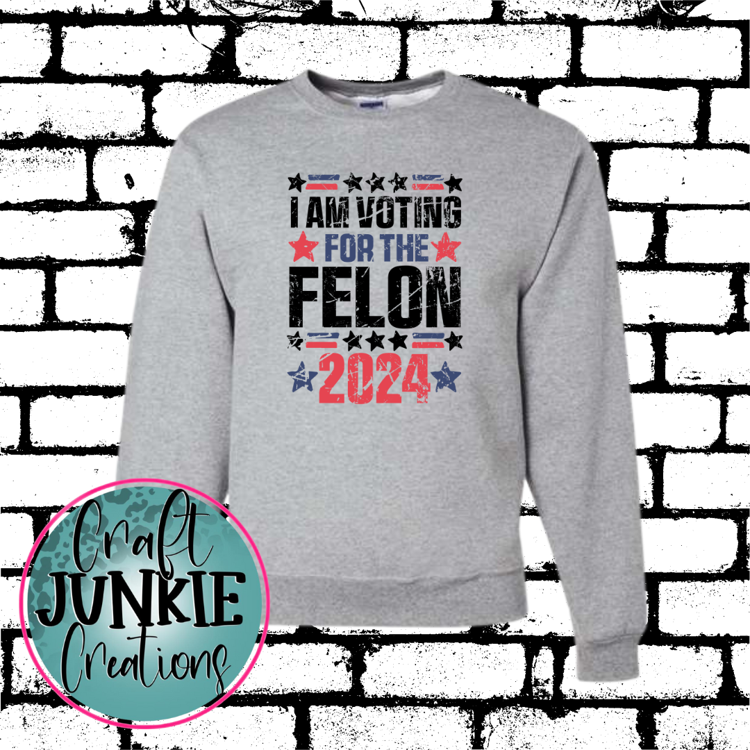 I am voting for the felon Sweatshirt/Hoodie