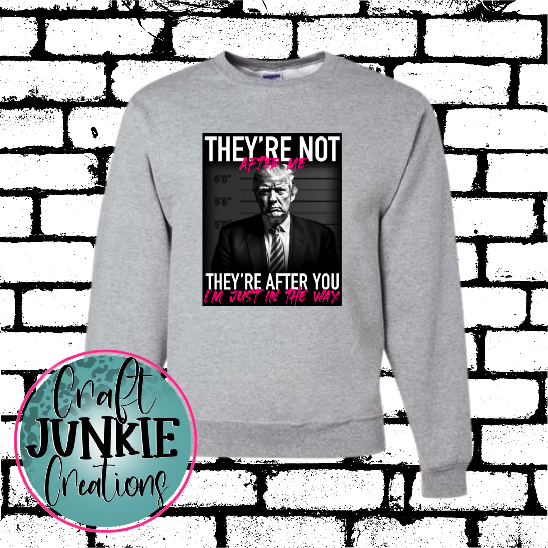 They're not after me pink Sweatshirt/Hoodie