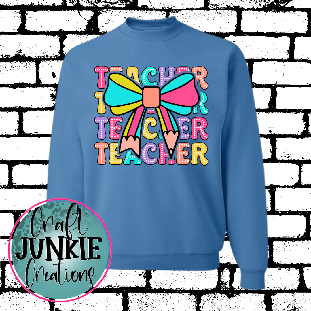 Teacher Bow Sweatshirt/Hoodie