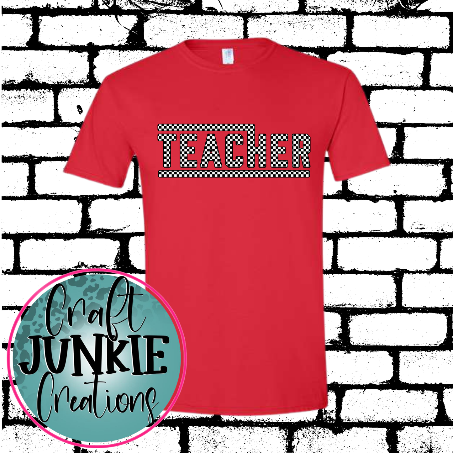 Checkered Teacher Tee