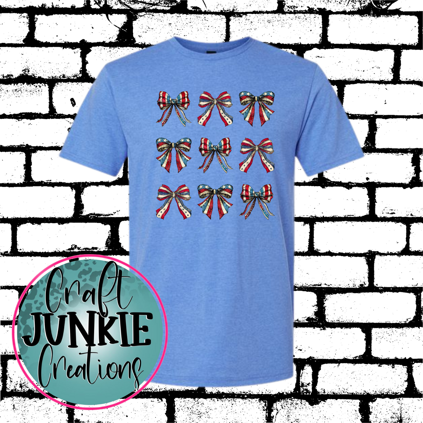 Flag Bows Adult Tee