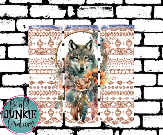 Aztec Wolf Tumbler