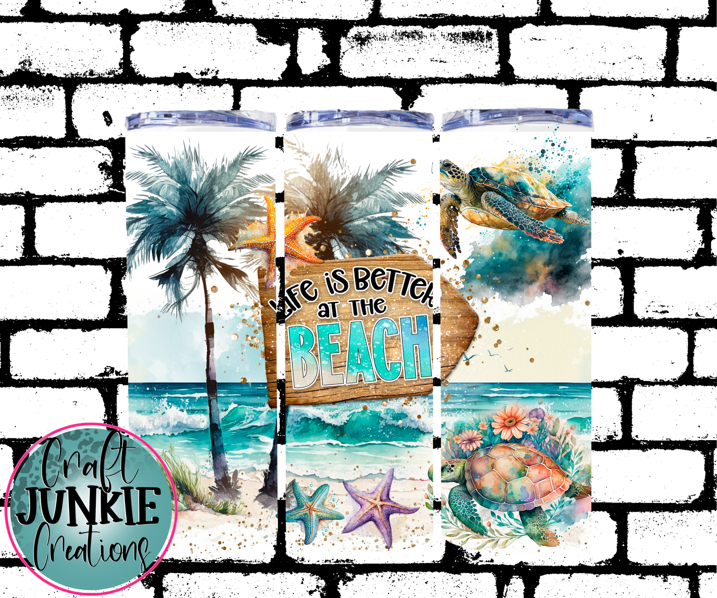 Life is better at the beach Tumbler