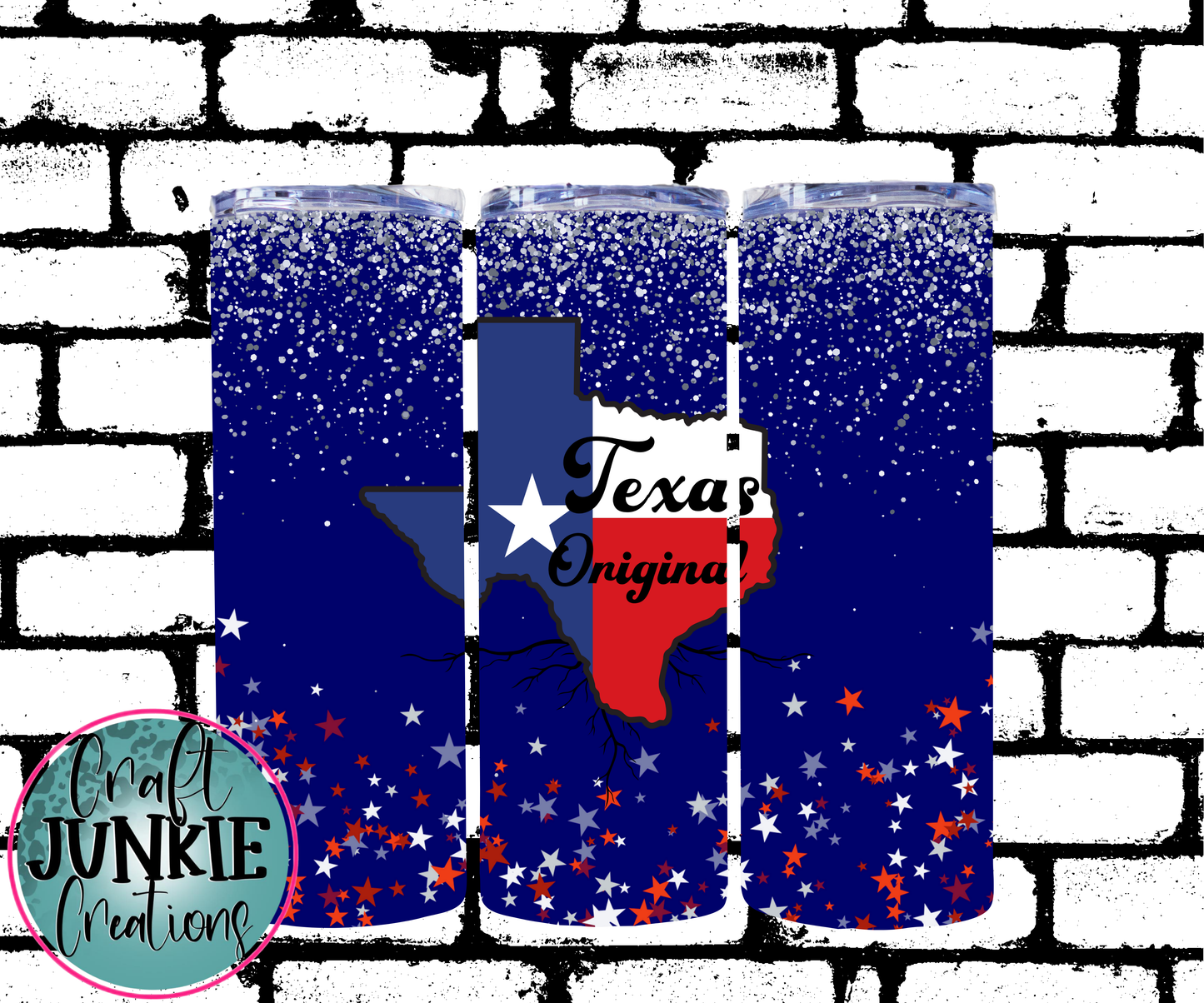 Texas Original Glitter Tumbler