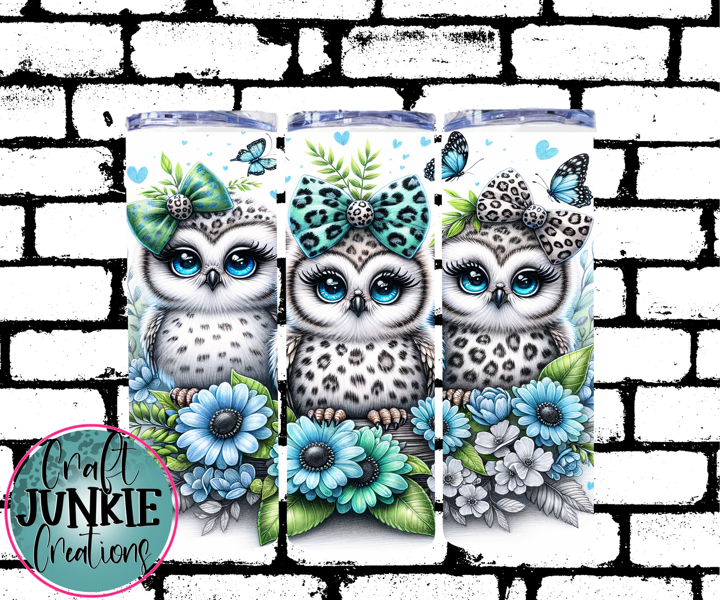 Floral Owls Tumbler