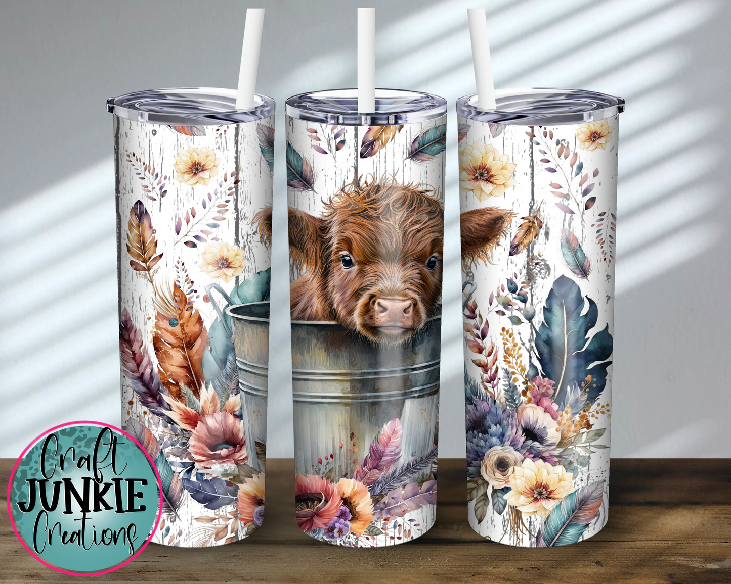 Cow and feathers Tumbler