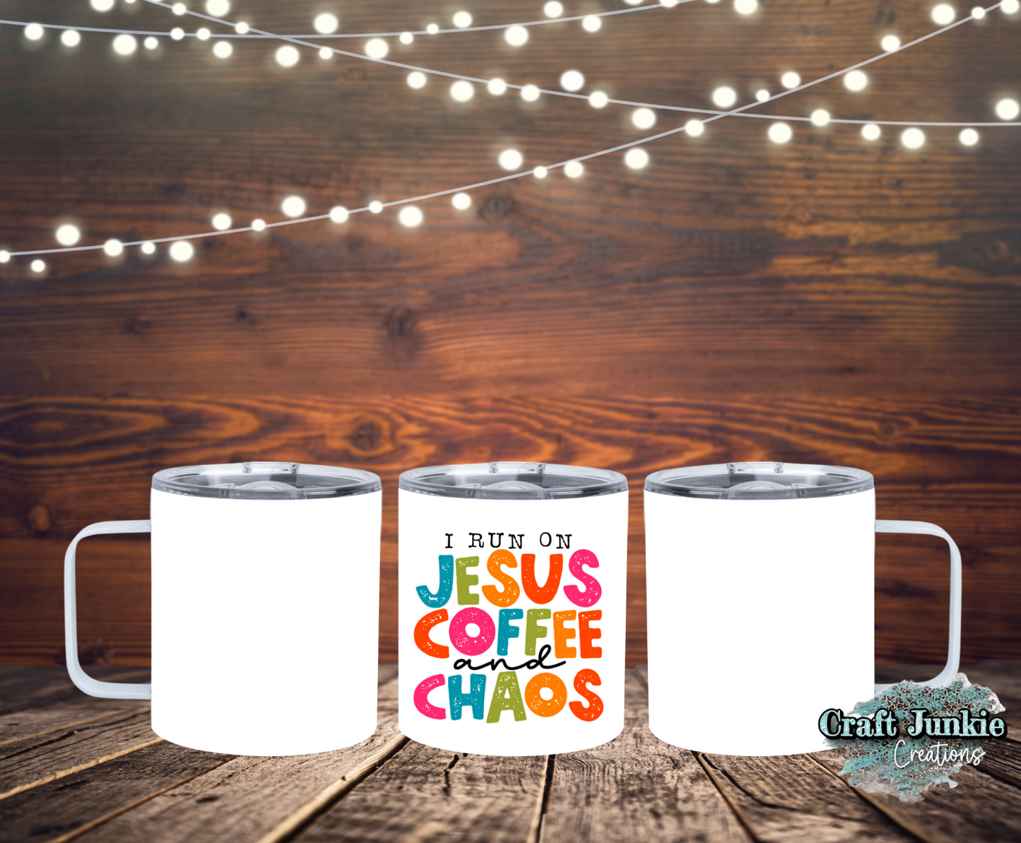 Jesus Coffee and Chaos Mug